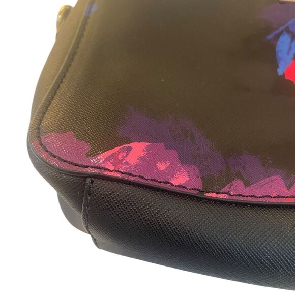 Trina Turk Black Multi-Colored Floral Crossbody w/ Detachable Handle. - Picture 11 of 12